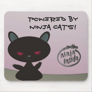 Powered by Ninja Cats Inside! Mouse Mat