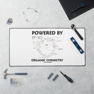 Powered By Organic Chemistry Krebs Cycle Humour Desk Mat