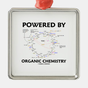 Powered By Organic Chemistry (Krebs Cycle) Metal Tree Decoration