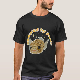 Powered by Panic Popcorn the Porcupine Fish T-Shirt