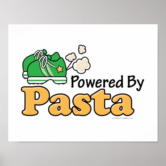 Powered By Pasta Runner Poster (Front)