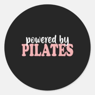 Powered By Pilates For Pilates Class Classic Round Sticker