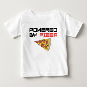 Powered By Pizza Baby T-Shirt