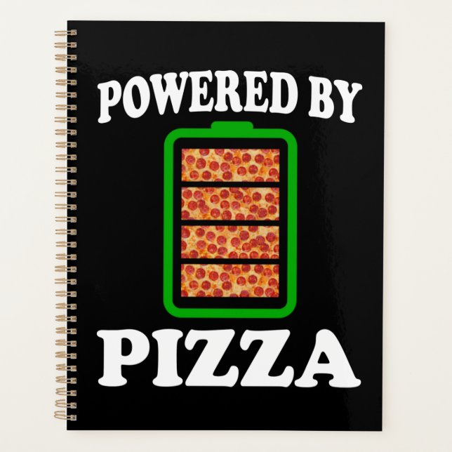  Powered By Pizza - Funny Pizza      Planner (Front)