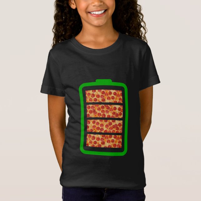 Powered By Pizza - Pizza Lovers        T-Shirt (Front)