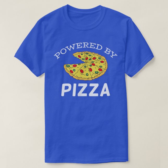 Powered By Pizza T-Shirt (Design Front)