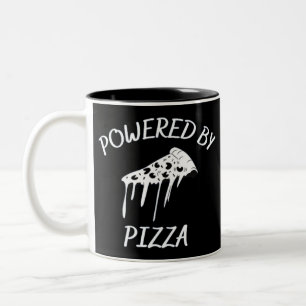 Powered By Pizza Two-Tone Coffee Mug