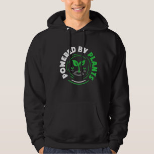 Powered By Plant Funny Vegan Herbivore Garden Vege Hoodie