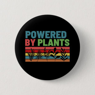 POWERED BY PLANTS 6 CM ROUND BADGE