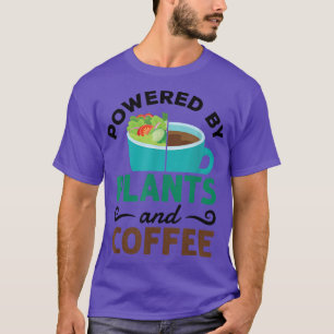 Powered by Plants and Coffee Vegan Vegetarian T-Shirt