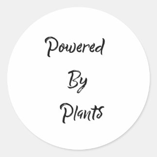 Powered By Plants Classic Round Sticker