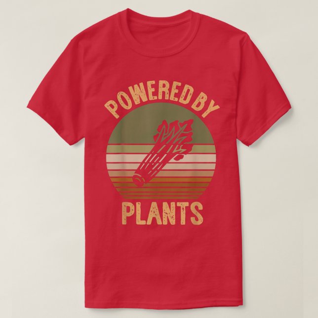 Powered By Plants Design Vegan Workout Design 180 T-Shirt (Design Front)