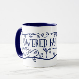 Powered by Plants Navy Blue Wraparound Vegetarian Mug