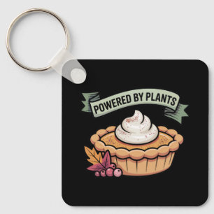 Powered by Plants Pumpkin Pie • Vegan Thanksgiving Key Ring