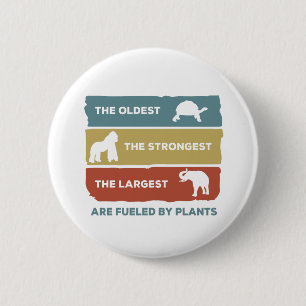 Powered by Plants Vegan Animals Fuelled   6 Cm Round Badge