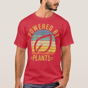 Powered By Plants Vegetarian Vegan Workout Plant P T-Shirt