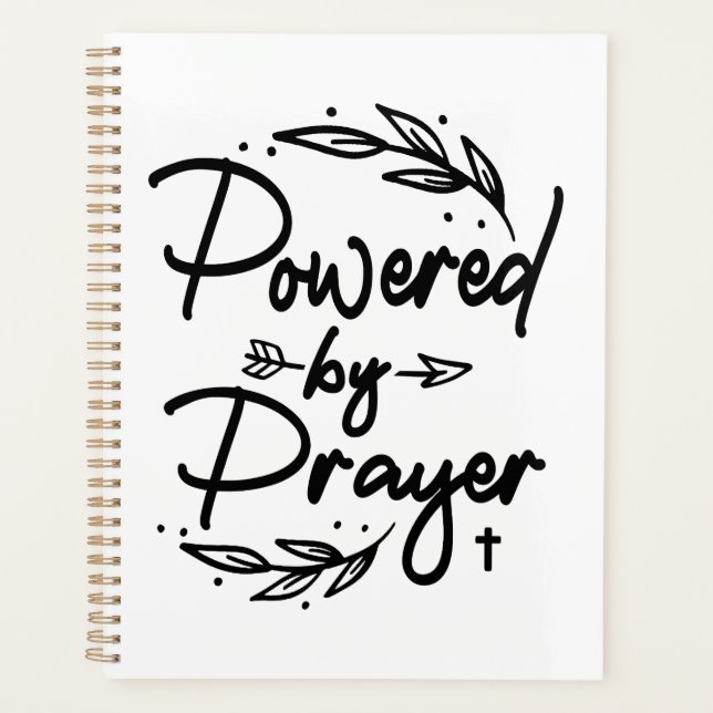 Powered By Prayer Christian Quote  Planner (Front)