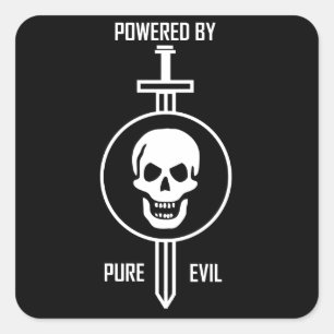 Powered by Pure Evil Square Sticker
