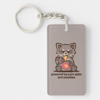 Powered by Pure Spite and Snackies Key Ring