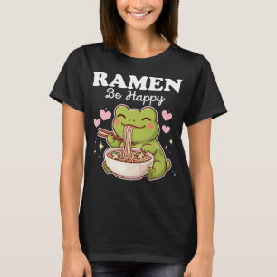 Powered By Ramen Cute Frog Ramen Design T-Shirt