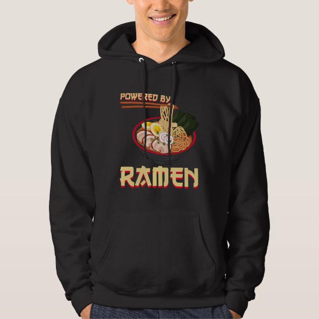 Powered By Ramen Japanese Anime Noodles Hoodie (Front)
