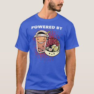 Powered by Ramen Noodles Soup and Boba Kawaii Food T-Shirt