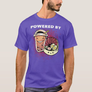 Powered by Ramen Noodles Soup and Boba Kawaii Food T-Shirt