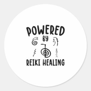Powered by Reiki Healing   Gift Ideas Classic Round Sticker