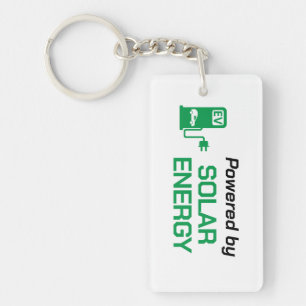 Powered by Solar Energy - Rectangle  Key Ring