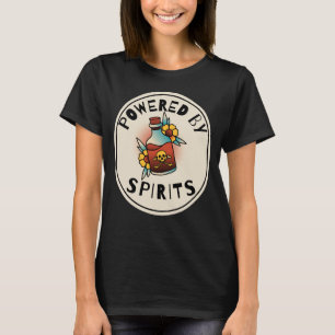 Powered By Spirits Skull Bottle T-Shirt