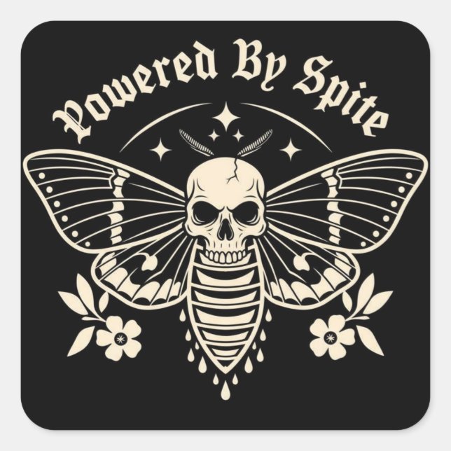 "Powered By Spite" Sticker (Front)