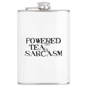 Powered by Tea & Sarcasm Hip Flask