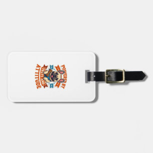 Powered By Treats And Attitude French Bulldog Vint Luggage Tag