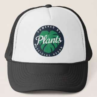 powered by vegan plants trucker hat