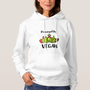 Powered by vegan shirts/proud vegan t-shirt hoodie
