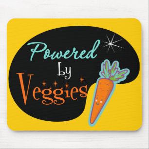 Powered by Veggies Mouse Mat