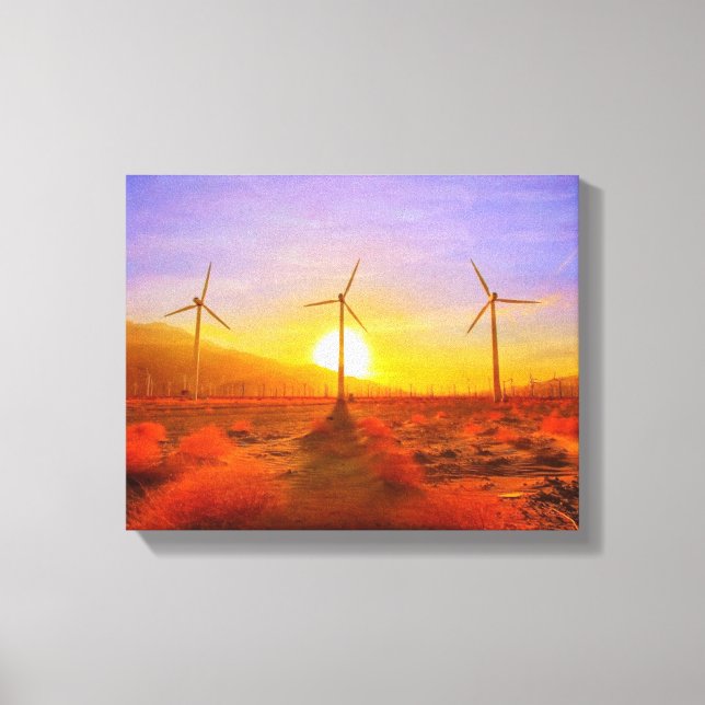 Powered by Wind Canvas Print (Front)
