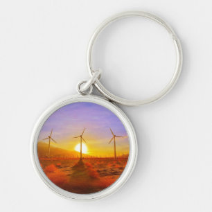 Powered by Wind Key Ring