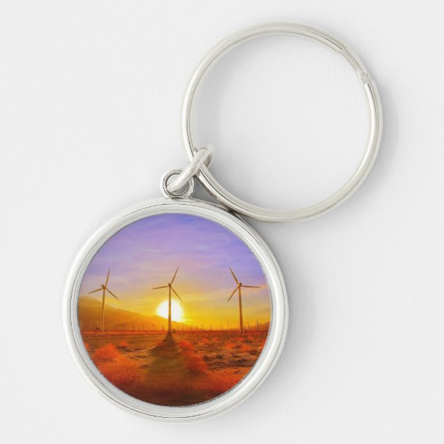 Powered by Wind Key Ring (Front)