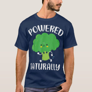 Powered Naturally Vegan Vegetable Vegetarian Brocc T-Shirt