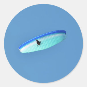 Powered Para Glider Classic Round Sticker