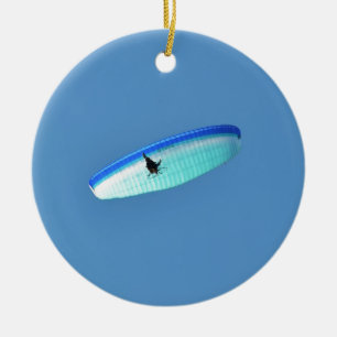 Powered Paraglider Ceramic Tree Decoration