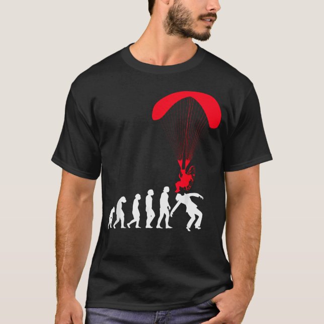Powered Paramotor Funny Paragliding Evolution T-Shirt (Front)