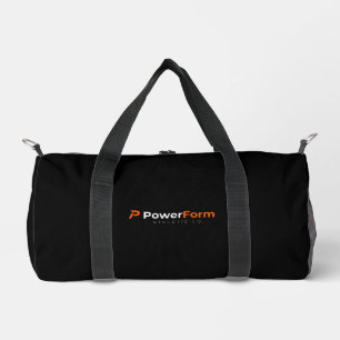 PowerForm Athletic Co. Black Gym Duffle Bag