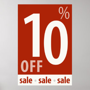 Powerful 10% OFF SALE Sign - retail sales poster