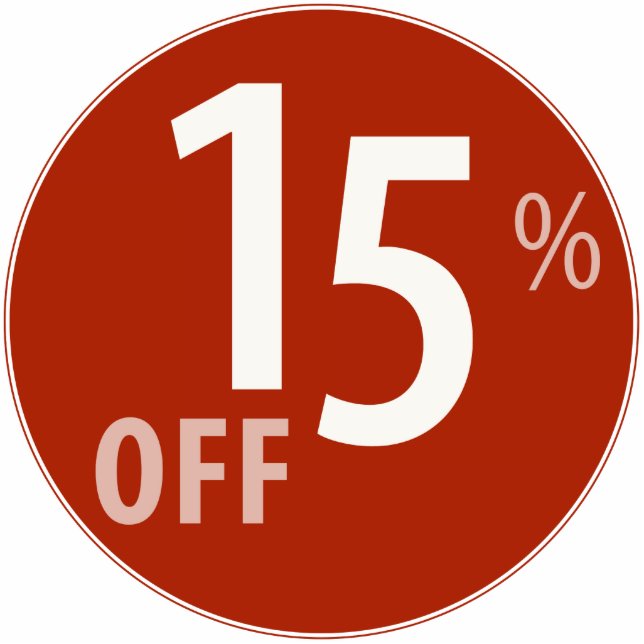 Powerful 15% OFF SALE Sign - Ornament Photo Sculpture Decoration (Front)