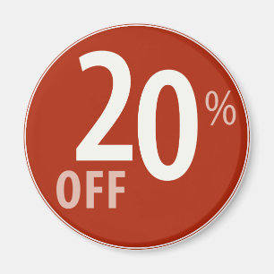Powerful 20% OFF SALE Sign - Magnets