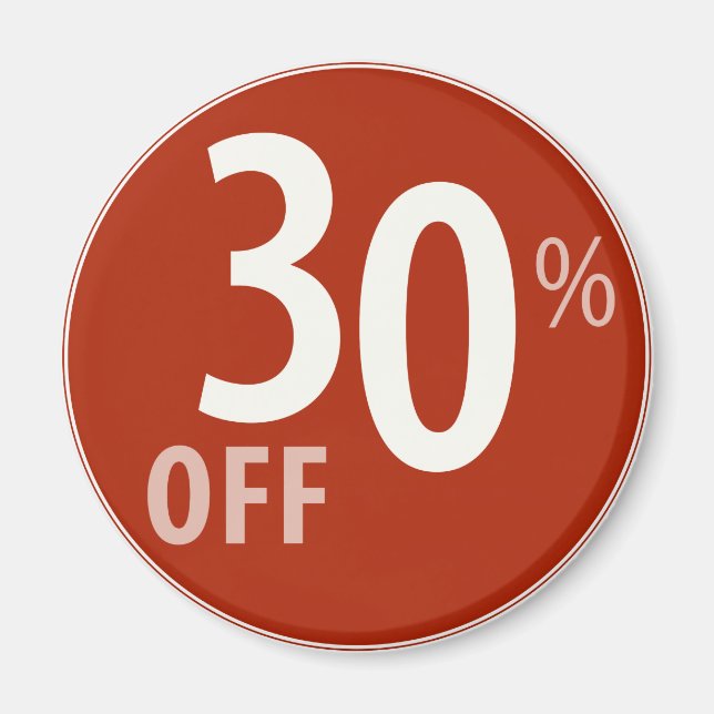 Powerful 30% OFF SALE Sign - Magnets (Front)