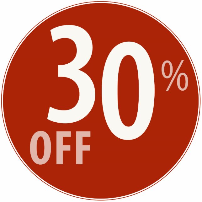 Powerful 30% OFF SALE Sign - Ornament Photo Sculpture Decoration (Front)