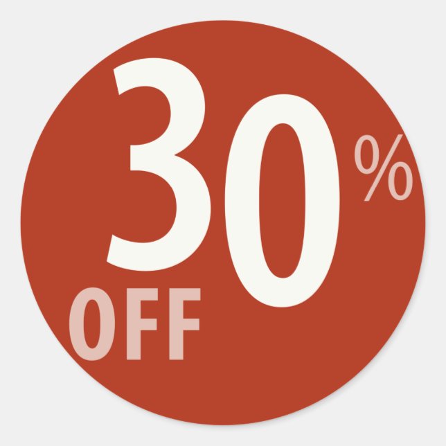 Powerful 30% OFF SALE Sign - Sticker (Front)